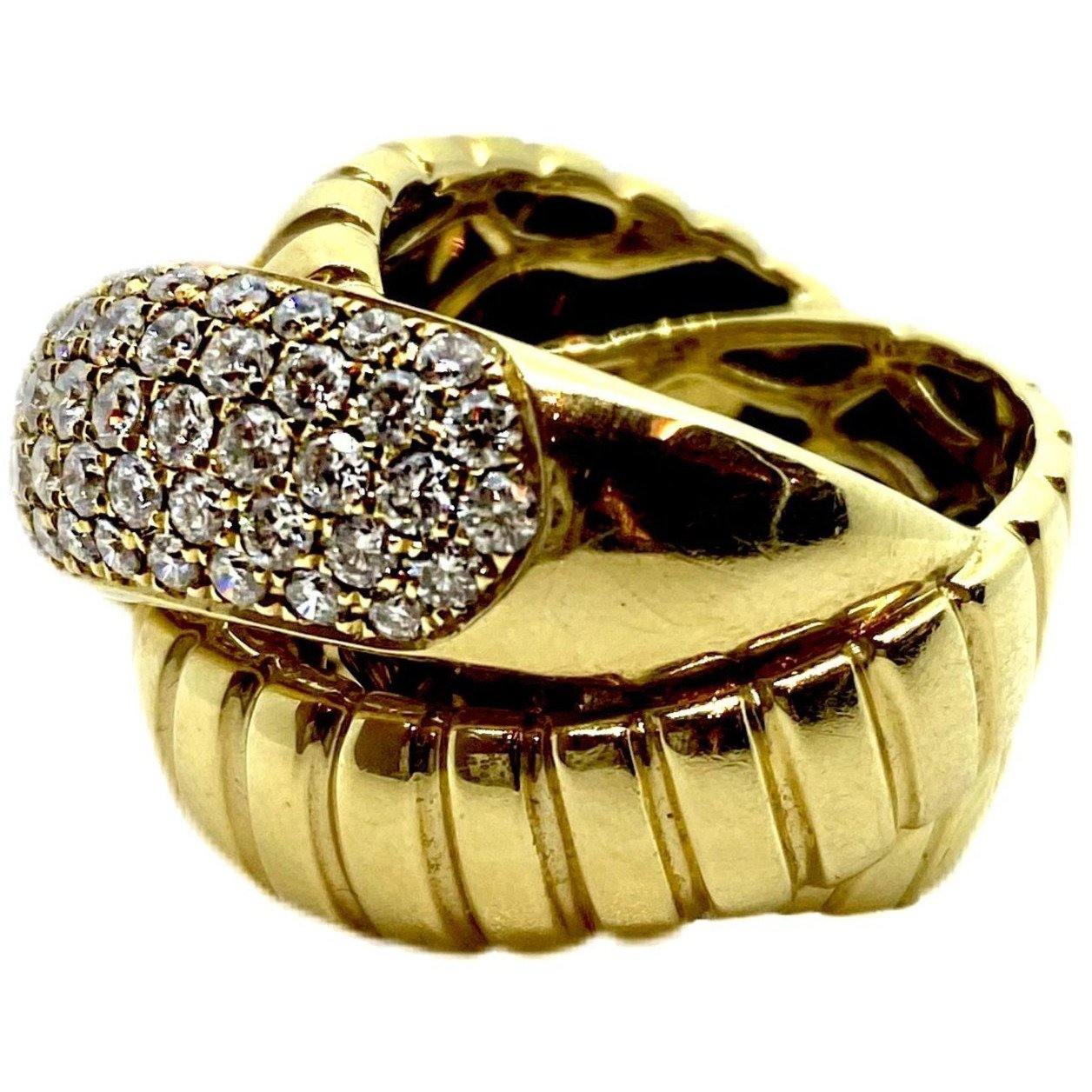 18K DIAMOND CRISS CROSS RING - SWITCH BOUTIQUE
